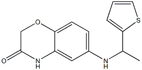 6-{[1-(thiophen-2-yl)ethyl]amino}-3,4-dihydro-2H-1,4-benzoxazin-3-one 구조식 이미지