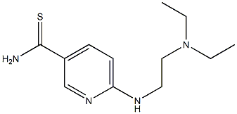 6-{[2-(diethylamino)ethyl]amino}pyridine-3-carbothioamide Structure