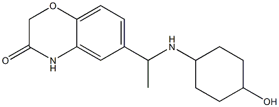 6-{1-[(4-hydroxycyclohexyl)amino]ethyl}-3,4-dihydro-2H-1,4-benzoxazin-3-one Structure