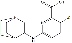 6-{1-azabicyclo[2.2.2]octan-3-ylamino}-3-chloropyridine-2-carboxylic acid Structure