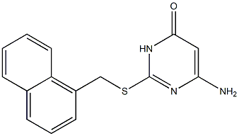 6-amino-2-[(naphthalen-1-ylmethyl)sulfanyl]-3,4-dihydropyrimidin-4-one Structure