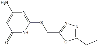 6-amino-2-{[(5-ethyl-1,3,4-oxadiazol-2-yl)methyl]sulfanyl}-3,4-dihydropyrimidin-4-one 구조식 이미지
