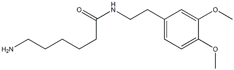 6-amino-N-[2-(3,4-dimethoxyphenyl)ethyl]hexanamide 구조식 이미지