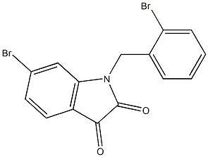 6-bromo-1-[(2-bromophenyl)methyl]-2,3-dihydro-1H-indole-2,3-dione Structure