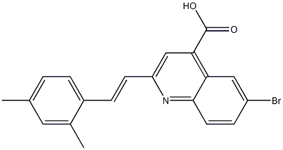 6-bromo-2-[(E)-2-(2,4-dimethylphenyl)vinyl]quinoline-4-carboxylic acid Structure