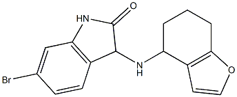 6-bromo-3-(4,5,6,7-tetrahydro-1-benzofuran-4-ylamino)-2,3-dihydro-1H-indol-2-one Structure