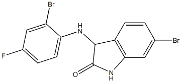 6-bromo-3-[(2-bromo-4-fluorophenyl)amino]-2,3-dihydro-1H-indol-2-one Structure