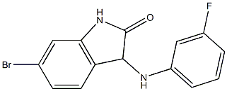 6-bromo-3-[(3-fluorophenyl)amino]-2,3-dihydro-1H-indol-2-one 구조식 이미지