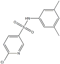 6-chloro-N-(3,5-dimethylphenyl)pyridine-3-sulfonamide 구조식 이미지