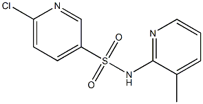 6-chloro-N-(3-methylpyridin-2-yl)pyridine-3-sulfonamide 구조식 이미지