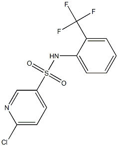 6-chloro-N-[2-(trifluoromethyl)phenyl]pyridine-3-sulfonamide Structure