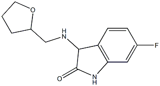 6-fluoro-3-[(oxolan-2-ylmethyl)amino]-2,3-dihydro-1H-indol-2-one Structure