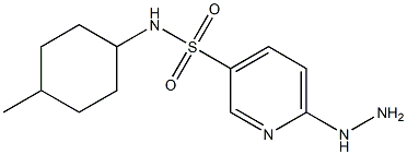 6-hydrazinyl-N-(4-methylcyclohexyl)pyridine-3-sulfonamide Structure