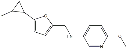 6-methoxy-N-{[5-(2-methylcyclopropyl)furan-2-yl]methyl}pyridin-3-amine Structure