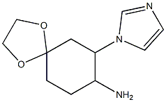 7-(1H-imidazol-1-yl)-1,4-dioxaspiro[4.5]dec-8-ylamine 구조식 이미지