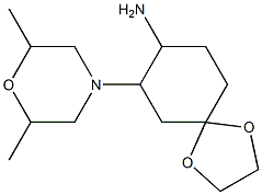 7-(2,6-dimethylmorpholin-4-yl)-1,4-dioxaspiro[4.5]dec-8-ylamine Structure