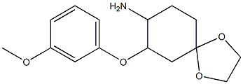 7-(3-methoxyphenoxy)-1,4-dioxaspiro[4.5]dec-8-ylamine 구조식 이미지