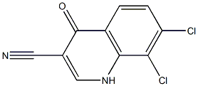 7,8-dichloro-4-oxo-1,4-dihydroquinoline-3-carbonitrile 구조식 이미지