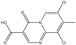 7,9-dichloro-8-methyl-4-oxo-4H-pyrido[1,2-a]pyrimidine-3-carboxylic acid 구조식 이미지