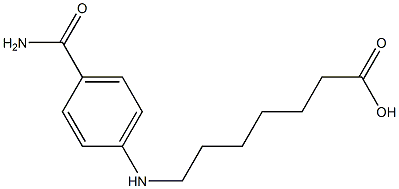 7-[(4-carbamoylphenyl)amino]heptanoic acid 구조식 이미지