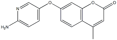 7-[(6-aminopyridin-3-yl)oxy]-4-methyl-2H-chromen-2-one 구조식 이미지