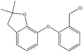 7-[2-(chloromethyl)phenoxy]-2,2-dimethyl-2,3-dihydro-1-benzofuran 구조식 이미지