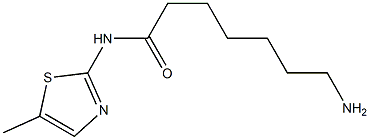 7-amino-N-(5-methyl-1,3-thiazol-2-yl)heptanamide 구조식 이미지