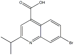 7-bromo-2-(propan-2-yl)quinoline-4-carboxylic acid 구조식 이미지