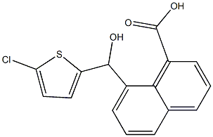 8-[(5-chlorothiophen-2-yl)(hydroxy)methyl]naphthalene-1-carboxylic acid Structure