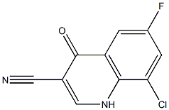 8-chloro-6-fluoro-4-oxo-1,4-dihydroquinoline-3-carbonitrile Structure