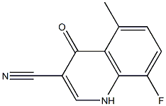 8-fluoro-5-methyl-4-oxo-1,4-dihydroquinoline-3-carbonitrile 구조식 이미지