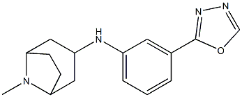 8-methyl-N-[3-(1,3,4-oxadiazol-2-yl)phenyl]-8-azabicyclo[3.2.1]octan-3-amine Structure