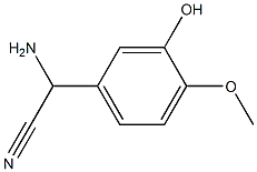 amino(3-hydroxy-4-methoxyphenyl)acetonitrile Structure