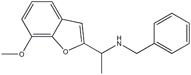 benzyl[1-(7-methoxy-1-benzofuran-2-yl)ethyl]amine Structure