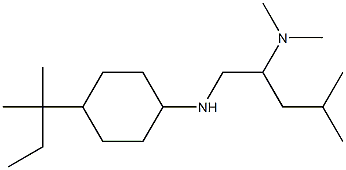 dimethyl(4-methyl-1-{[4-(2-methylbutan-2-yl)cyclohexyl]amino}pentan-2-yl)amine Structure