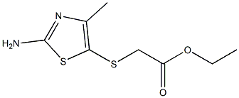 ethyl [(2-amino-4-methyl-1,3-thiazol-5-yl)thio]acetate 구조식 이미지