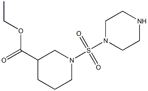 ethyl 1-(piperazine-1-sulfonyl)piperidine-3-carboxylate 구조식 이미지