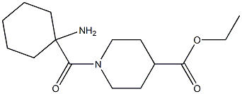 ethyl 1-[(1-aminocyclohexyl)carbonyl]piperidine-4-carboxylate 구조식 이미지