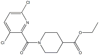ethyl 1-[(3,6-dichloropyridin-2-yl)carbonyl]piperidine-4-carboxylate Structure