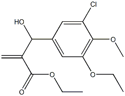 ethyl 2-[(3-chloro-5-ethoxy-4-methoxyphenyl)(hydroxy)methyl]prop-2-enoate Structure