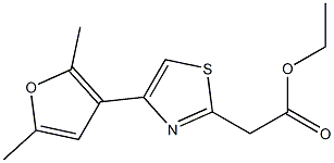 ethyl 2-[4-(2,5-dimethylfuran-3-yl)-1,3-thiazol-2-yl]acetate 구조식 이미지