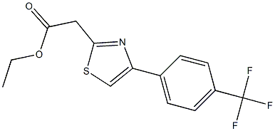 ethyl 2-{4-[4-(trifluoromethyl)phenyl]-1,3-thiazol-2-yl}acetate 구조식 이미지