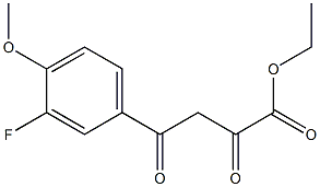 ethyl 4-(3-fluoro-4-methoxyphenyl)-2,4-dioxobutanoate 구조식 이미지