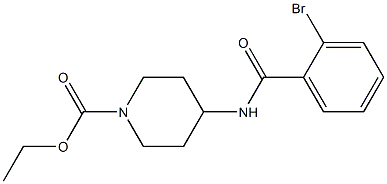 ethyl 4-[(2-bromobenzene)amido]piperidine-1-carboxylate 구조식 이미지