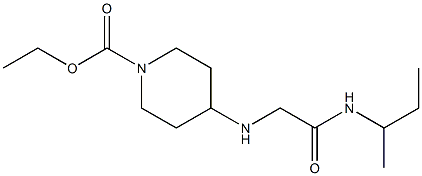 ethyl 4-{[(butan-2-ylcarbamoyl)methyl]amino}piperidine-1-carboxylate Structure