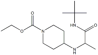 ethyl 4-{[1-(tert-butylcarbamoyl)ethyl]amino}piperidine-1-carboxylate Structure