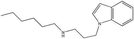 hexyl[3-(1H-indol-1-yl)propyl]amine Structure