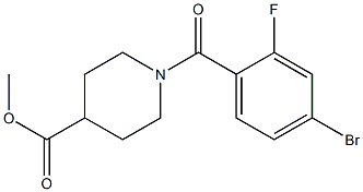 methyl 1-(4-bromo-2-fluorobenzoyl)piperidine-4-carboxylate Structure