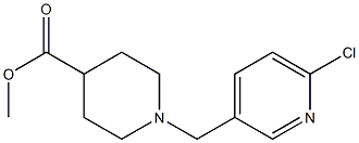 methyl 1-[(6-chloropyridin-3-yl)methyl]piperidine-4-carboxylate Structure