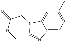 methyl 2-(5,6-dimethyl-1H-1,3-benzodiazol-1-yl)acetate 구조식 이미지
